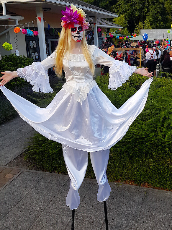 day of the dead stilt walker hire uk