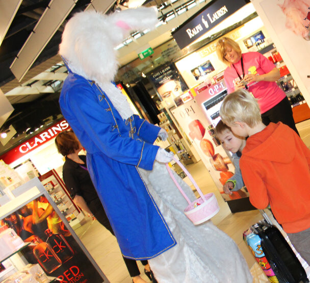 easter bunny stilt walkers