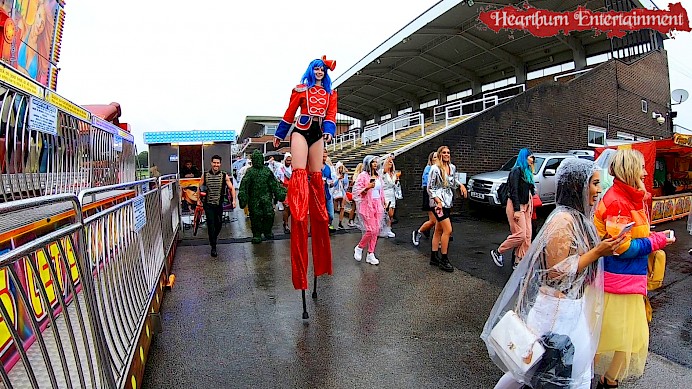 manchester circus stilt walkers