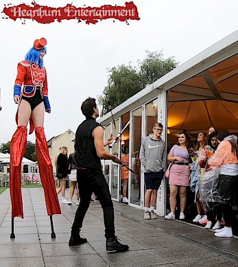 hire manchester circus stilt walkers