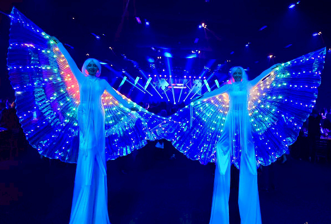 hire LED stilt walkers